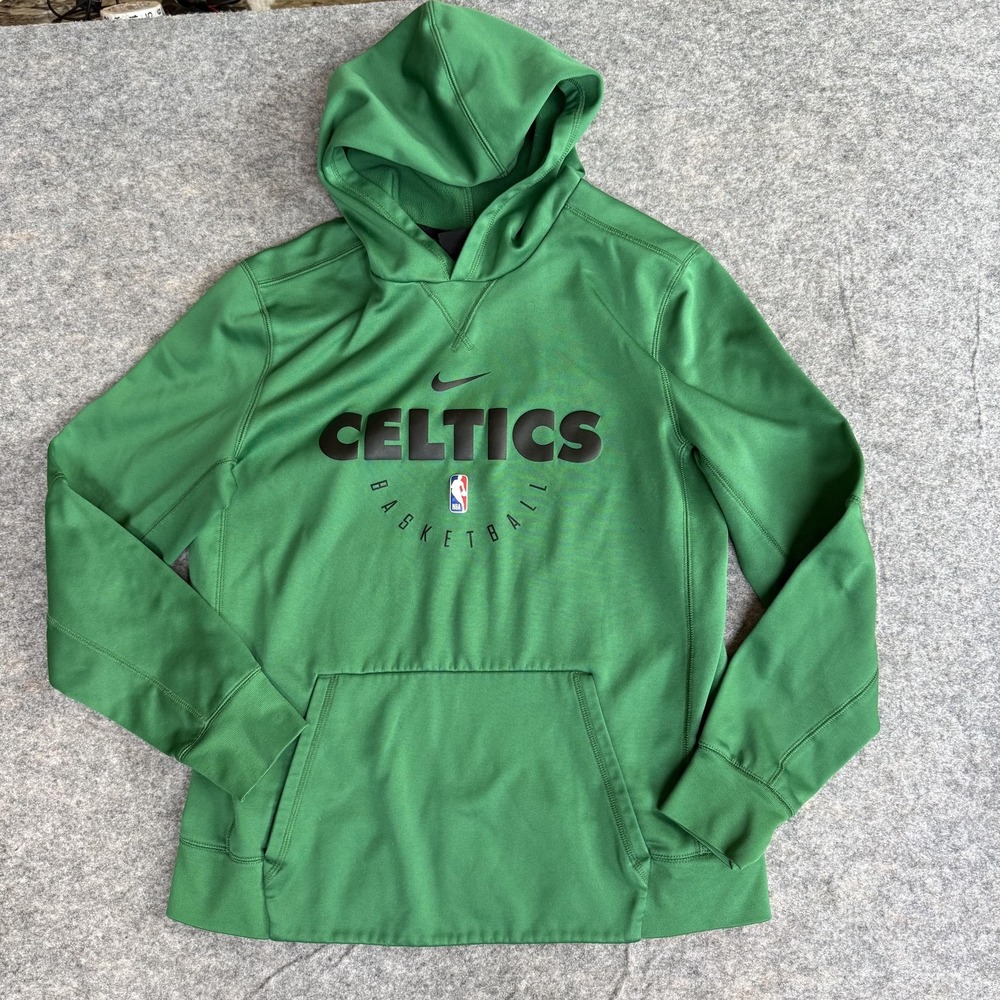 Boston‎ Celtics Hoodie Youth XL Green NBA Basketball Nike Dri Fit Pullover
